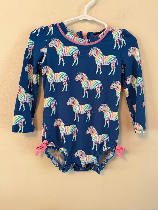Hatley Other - Hatley Navy Rainbow Zebra Long-Sleeve Swim Suit